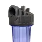 Preview: Filtergehäuse Big Blue | 10 Zoll | Transparent | 1 1/2 Zoll IG - Gehäusekopf Preview: Filtergehäuse Big Blue | 10 Zoll | Transparent | 1 1/2 Zoll IG - Gehäusekopf