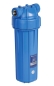 Preview: 10 Zoll Filtergehäuse Blau mit Entlüfter und Messinggewinde in 3 Größen