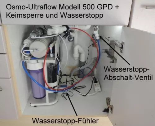 500 GPD Directflow Osmoseanlage der neusten Generation (ohne Tank)