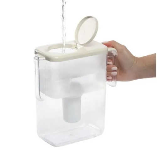Ecosoft Slim Ivory Wasserfilterkanne – Farbe Elfenbein, 3,5 Liter