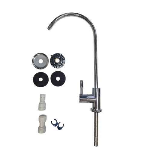 Preview: Einzelwasserhahn verchromt, Keramikventil, mit 3/8'' Schnellanschluss