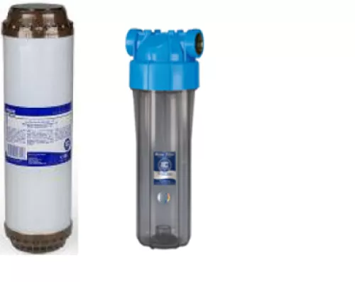 Wasserfilter gegen Eisen und Mangan inklusive Filtergehäuse und Entnahmehahn