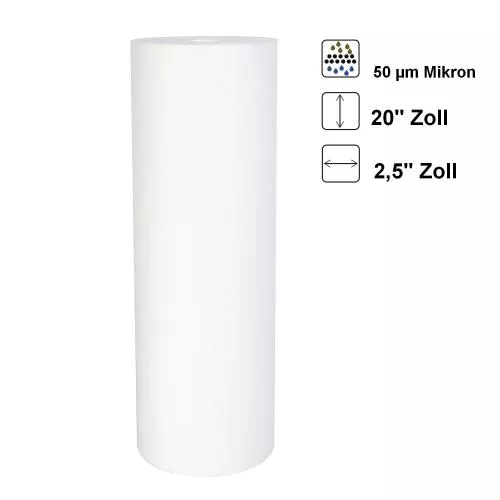 Sediment Filter Melt-Blown" Polypropylene | Größe: 20 Zoll x 2,5 Zoll | Filterfeinheit: 20 µm
