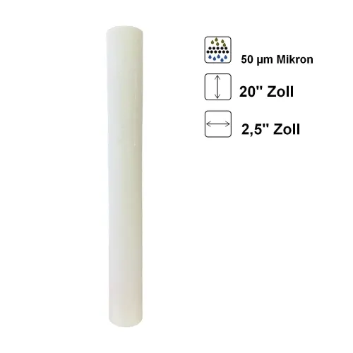 Sediment Filter Melt-Blown" Polypropylene | Größe: 20 Zoll x 2,5 Zoll | Filterfeinheit: 50 µm