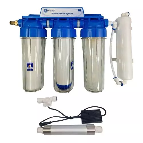 Wohnmobil Wasserfilter mit Keimsperre & UVC-LED Wasserentkeimung 10 Liter Minute