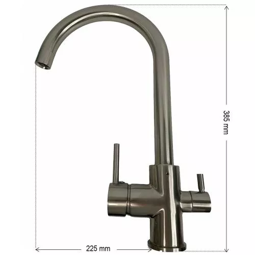 Deluxe Wasserhahn 3 in 1 matt