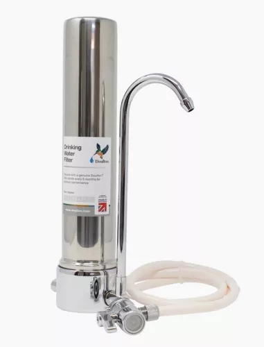 Auftisch Wasserfilter aus Edelstahl mit Ultracarb®