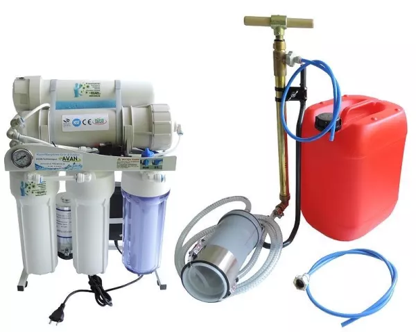 Mobile Wasserversorgung OSMOBILE Osmoseanlage 12 Volt DC mit Handpumpen-Set