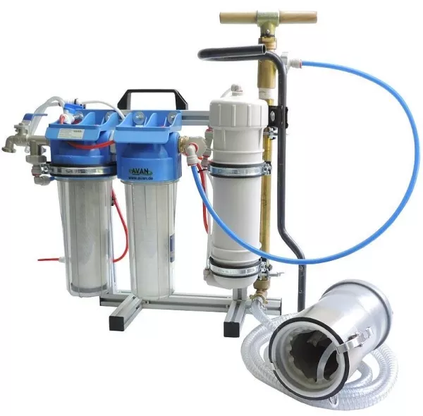 OSMEX-Plus - mobile Osmose-Anlage mit Filterglocke und Handpumpe und 12 Volt Pumpe OSMEX-Plus - mobile Osmose-Anlage mit Filterglocke und Handpumpe und 12 Volt Pumpe