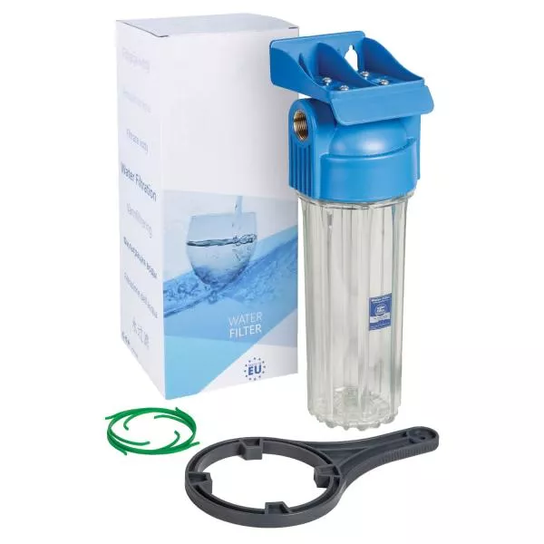 2-teiliges Wasserfiltergehäuse Set 10 Zoll inkl. Wasserfilter nach Auswahl 2-teiliges Wasserfiltergehäuse Set 10 Zoll inkl. Wasserfilter nach Auswahl