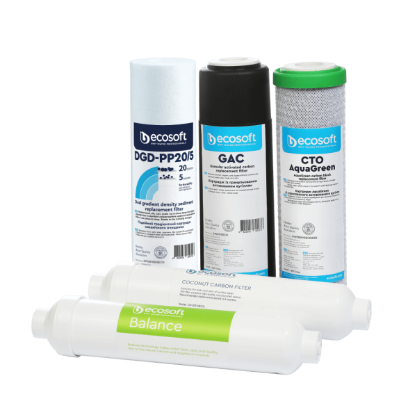 Ecosoft Balance 5er-Ersatzfilter-Satz (PP5-GAC-CTOAG-BALANCE-POST)