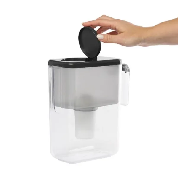 Ecosoft Slim Wasserfilterkanne Grau – 3,5 Liter für frisches Trinkwasser