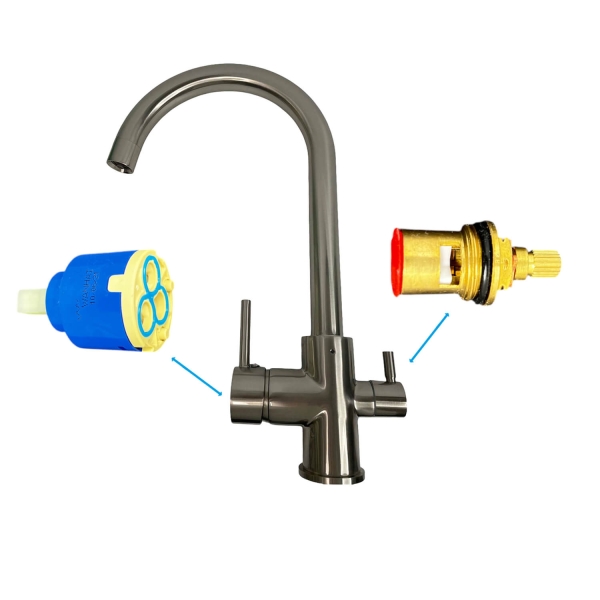 Ersatz-Keramikkartusche für Warm- und Kaltwasser in 3in1-Osmose-Wasserhähnen