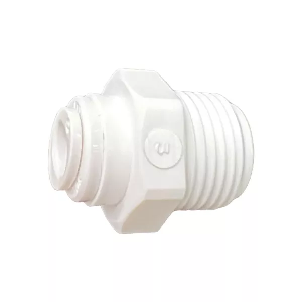 Bild von Einschraub-Verbindungsstück mit 1/4 Zoll QC-Schlauchanschluss und 3/8 Zoll NPT Außengewinde Bild von Einschraub-Verbindungsstück mit 1/4 Zoll QC-Schlauchanschluss und 3/8 Zoll NPT Außengewinde