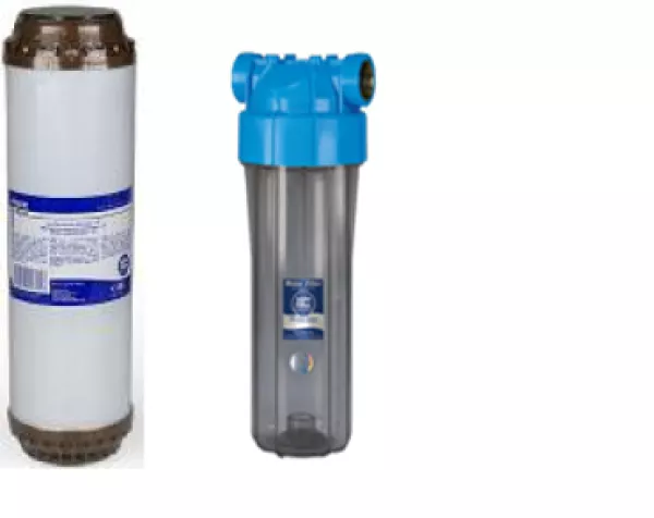Wasserfilter gegen Eisen und Mangan inklusive Filtergehäuse und Entnahmehahn Wasserfilter gegen Eisen und Mangan inklusive Filtergehäuse und Entnahmehahn