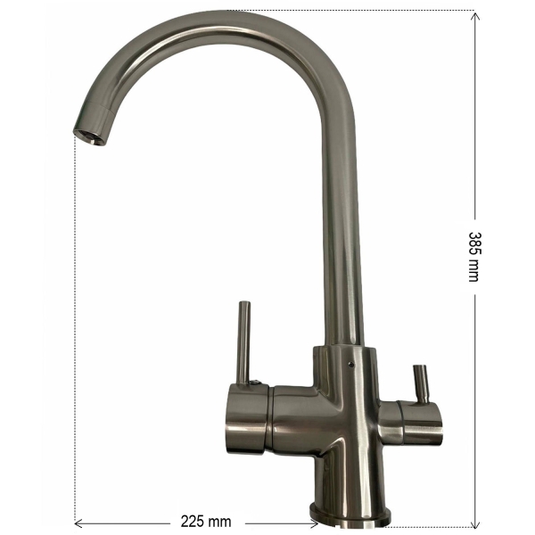 Deluxe Wasserhahn 3 in 1 matt