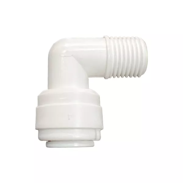 Bild von L-Verbindungsstück mit 3/8 Zoll QC-Schlauchanschluss und 1/4 Zoll NPT Bild von L-Verbindungsstück mit 3/8 Zoll QC-Schlauchanschluss und 1/4 Zoll NPT