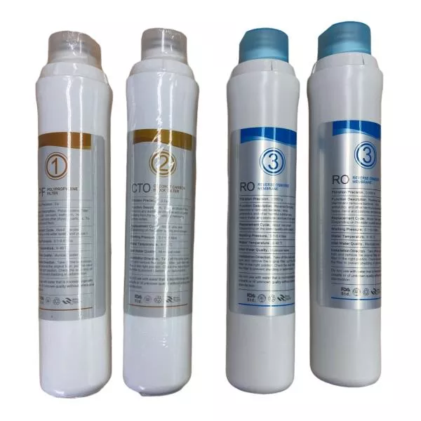 Ersatzfilter-Set mit Membrane Auftisch Osmoseanlage Elegance- 4 Ersatzfilter-Set mit Membrane Auftisch Osmoseanlage Elegance- 4