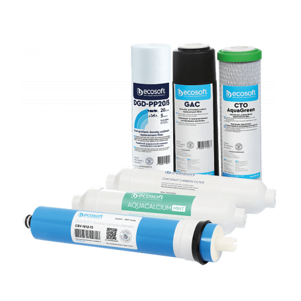 P'URE AquaCalcium Mint – 6er Pack Ersatzfilter für Umkehrosmoseanlagen