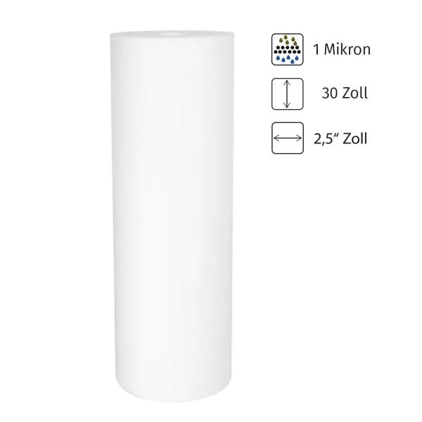 Sedimentfilter | 30 Zoll x 2,5 Zoll | 1 µm Sedimentfilter | 30 Zoll x 2,5 Zoll | 1 µm