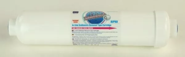 AIPRO Sedimentnachfilter 5 Micron weiss 1/4 Zoll IG AIPRO Sedimentnachfilter 5 Micron weiss 1/4 Zoll IG