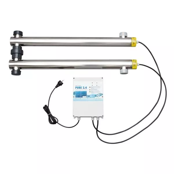 UVC-Doppel-Reaktoranlage Pure 2.4 zur Wasserentkeimung | 240/300 Watt UVC-Doppel-Reaktoranlage Pure 2.4 zur Wasserentkeimung | 240/300 Watt