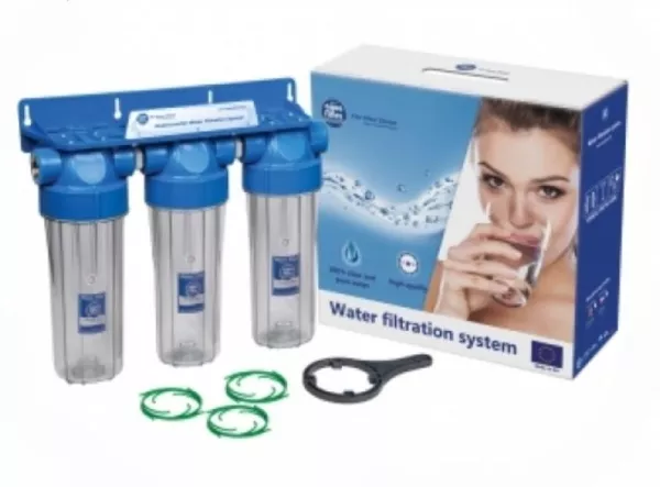 Triple Wasserfilter SET 3 FILTERGEHÄUSE 10 Zoll