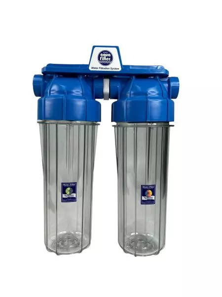 Zweistufiges Transparentes 10 Zoll Untertisch-Wasserfilter System
