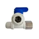 3-Wege-Zulaufventil mit Absperrhahn, 3/8" IG x 3/8" AG x 3/8" QC